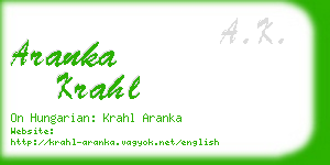 aranka krahl business card